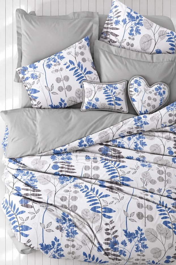 Elastic Sheet Bedding Set Single Size Eucalyptus White