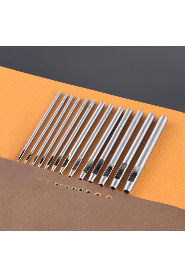6 Pcs Leather Hole Punching Tools Hollow Round Hole Puncher Clothing Sewing Leathercraft Accessories