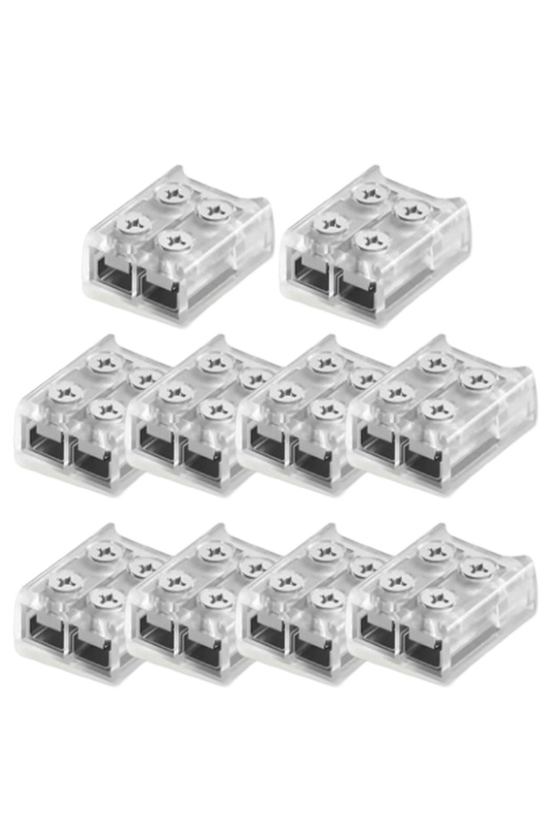 8mm Strip to wire 10Pcs 2P 8/10MM LED Strip Connector Screw Fixing Connection Connector Terminal Tra