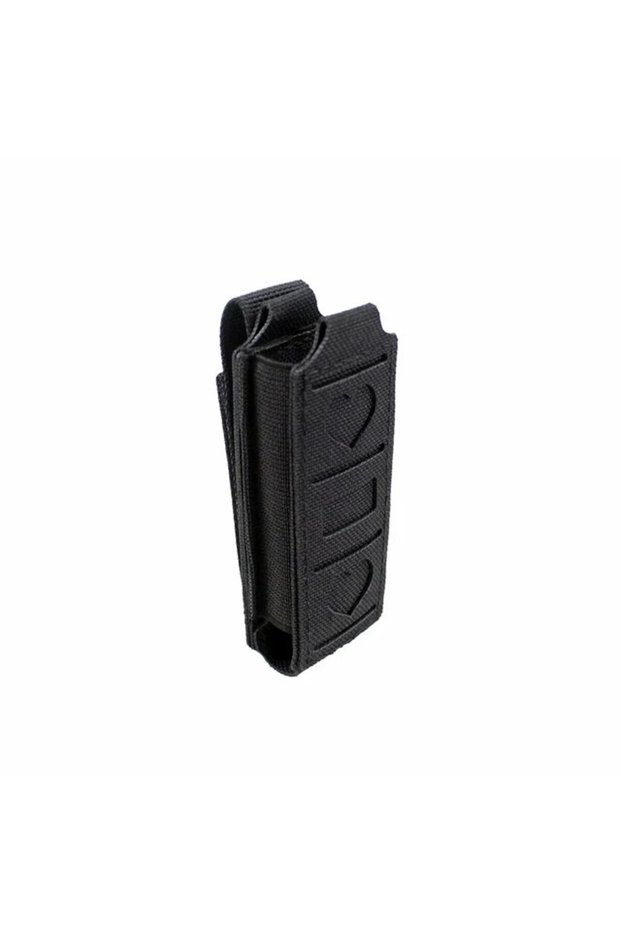 Black Tactical 9mm Molle Single Magazine Pouch Multi-tool Pouch Elastic Pistol Pouch Waist Belt Flas