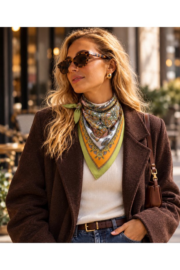 Scarf Ethnic Checkered Women's Scarf