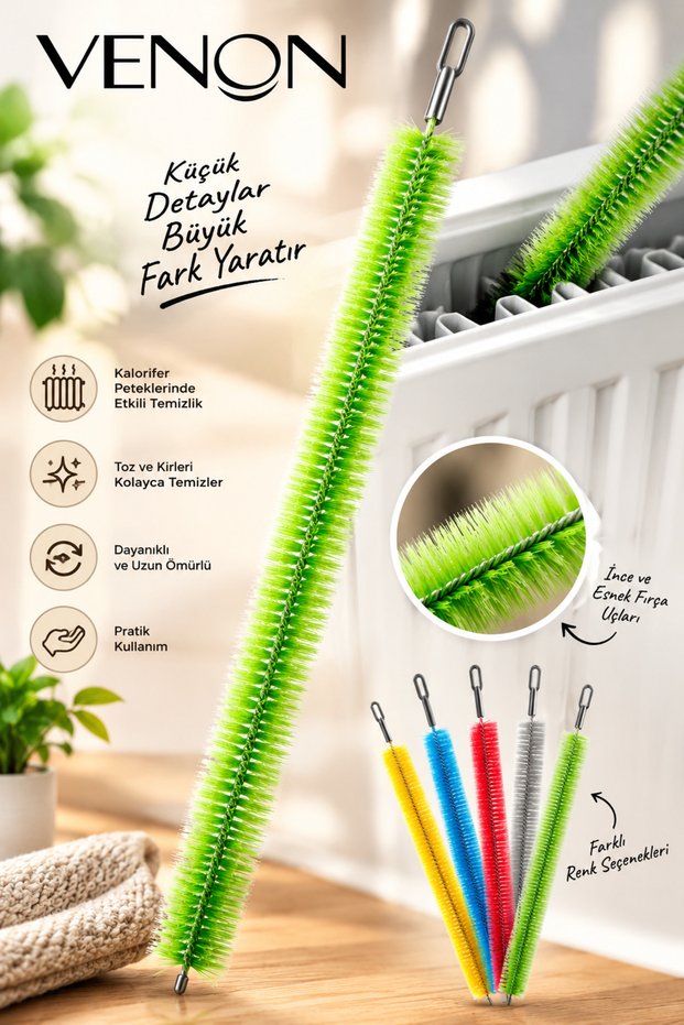 Heater Cleaning Brush | | Radiator Cleaning Tool Radiator Cleaning Brush 1 Piece Long Thin Radiator Dusting Brush Radiator Interior Cleaning Tool