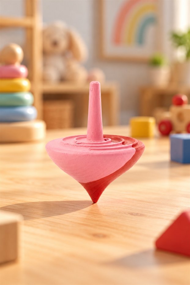 3D Printing Spinning Top Toy Pink Spinning Top Children's Toy