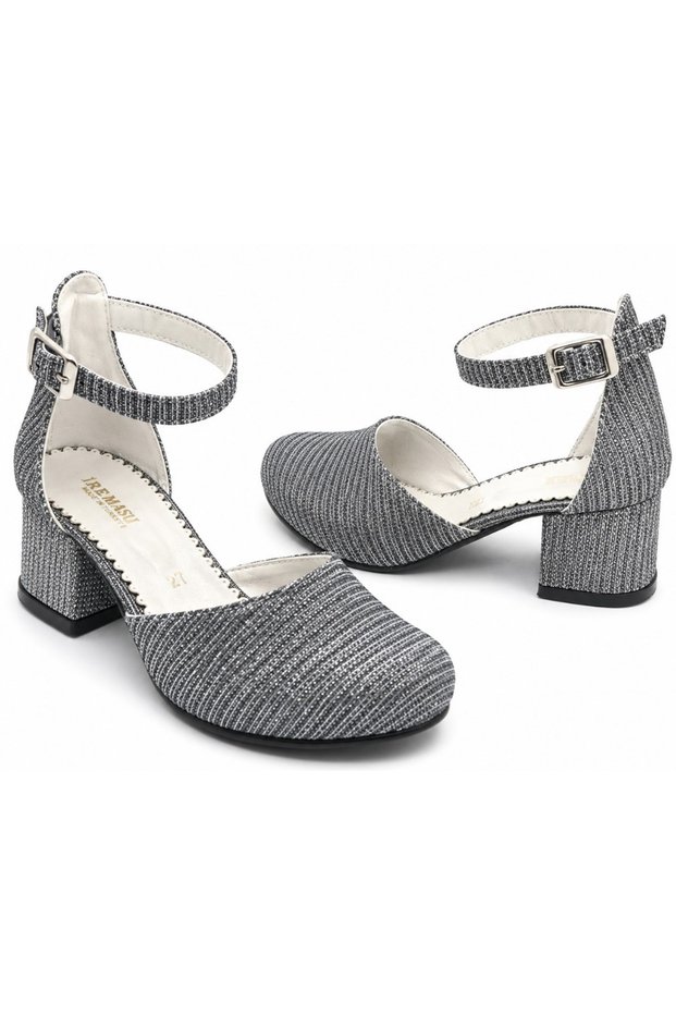 İremsu 2811 Girl's Heeled Closed Toe Shoes PLATINUM-SILVERY