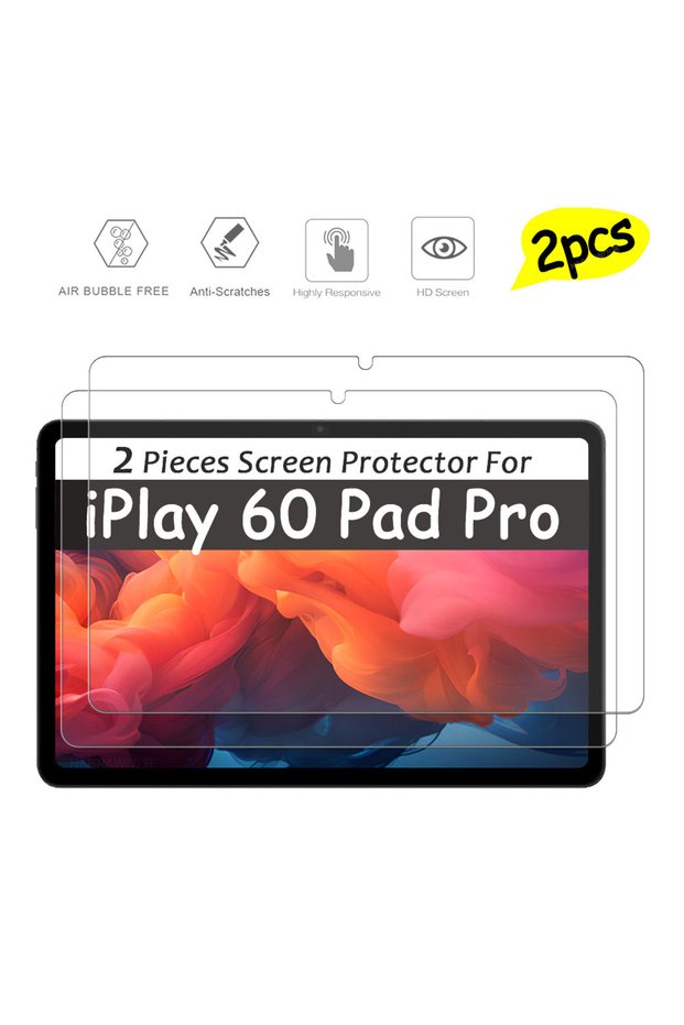 2P-iPlay 60 Pad Pro 2 Pieces Oil-coating Ultra Clear Tempered Glass HD Hard Film Scratch Proof Scree
