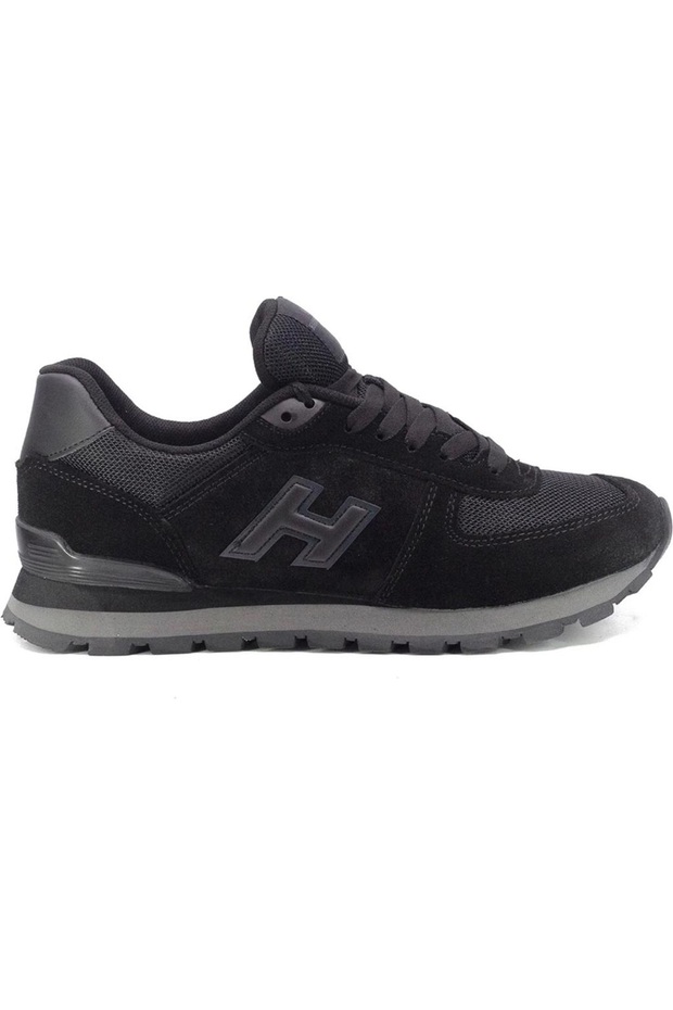 102 19250 Black Smoked Color Genuine Leather Casual Daily Sports Shoes