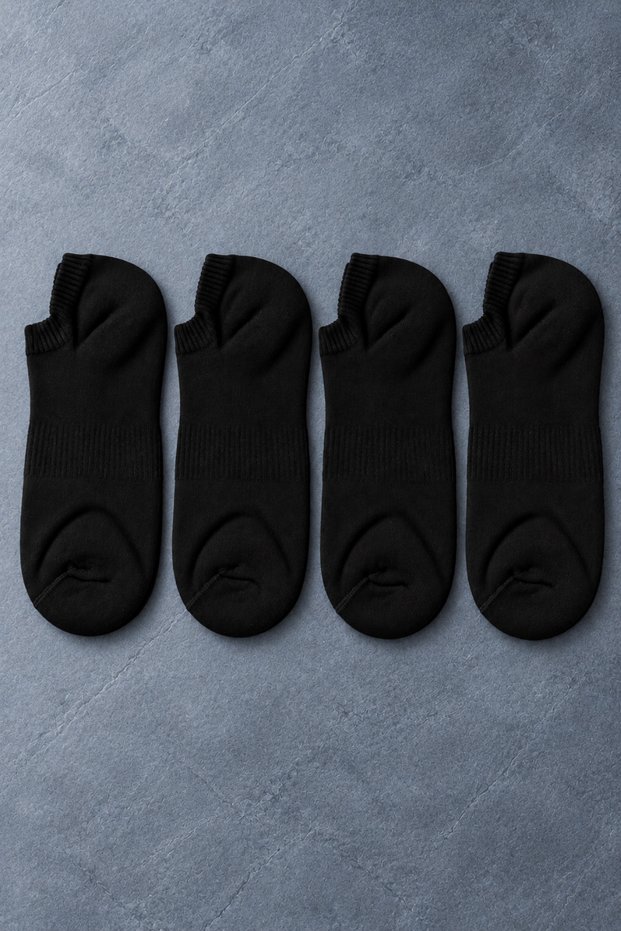 Winter Thick Towel Short Booties Socks Toe Seamless 4 Pairs