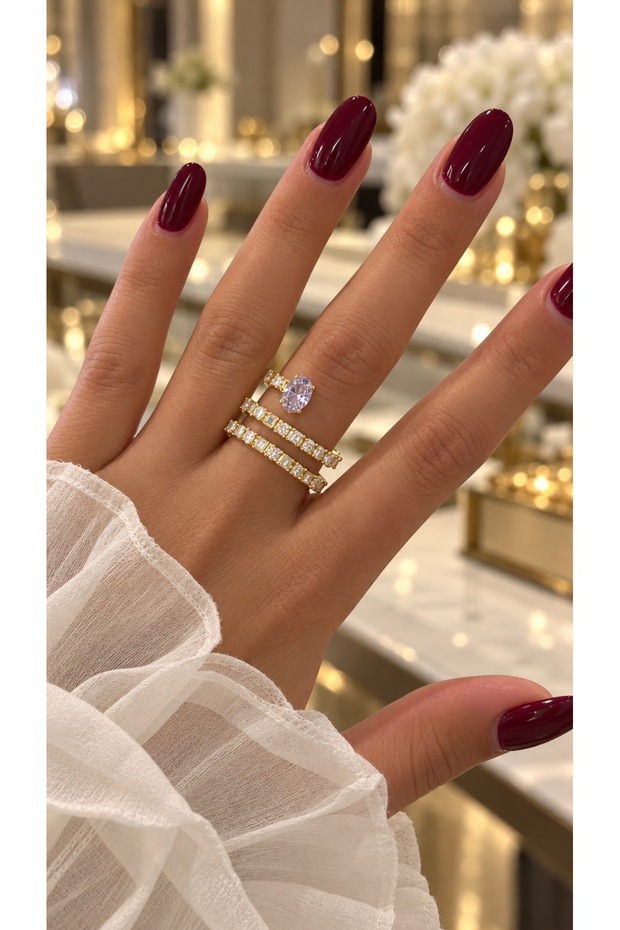 Design Spiral Model Pink Zircon Stone Adjustable Stainless Steel Ring