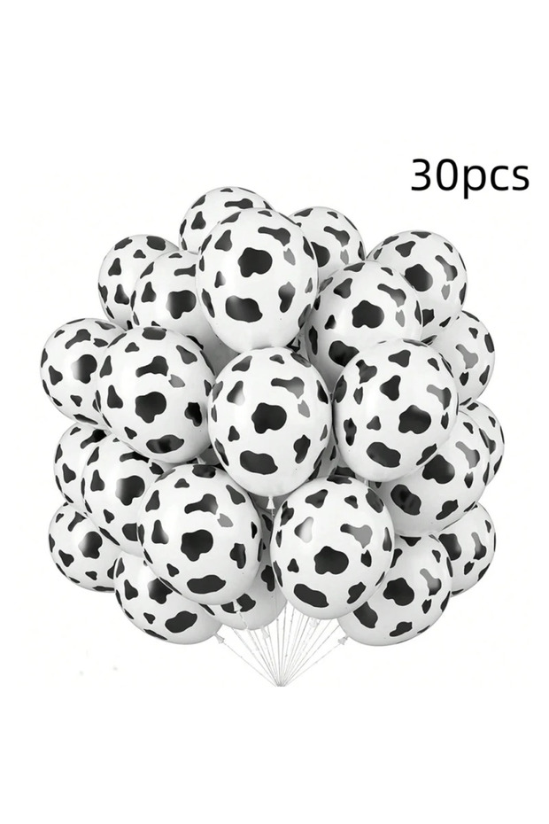 Other 30pcs 30pcs Cartoon Cow Pattern Balloon Set Farm Theme Birthday Party Decoration Home Decorati