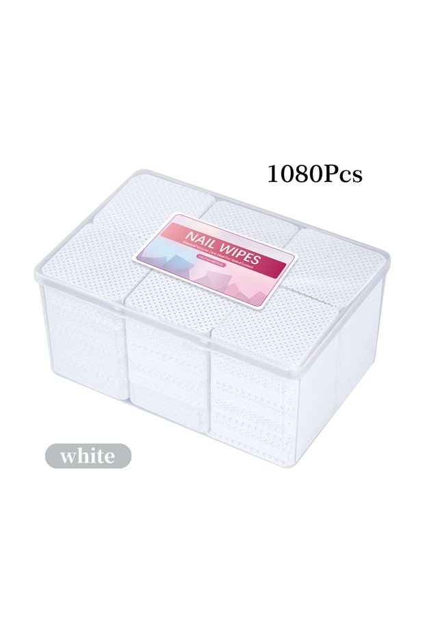 1080pcs White Lint-Free Nail Polish Remover Cotton Wipes UV Gel Tips Remover Cleaner Paper Pad Nails