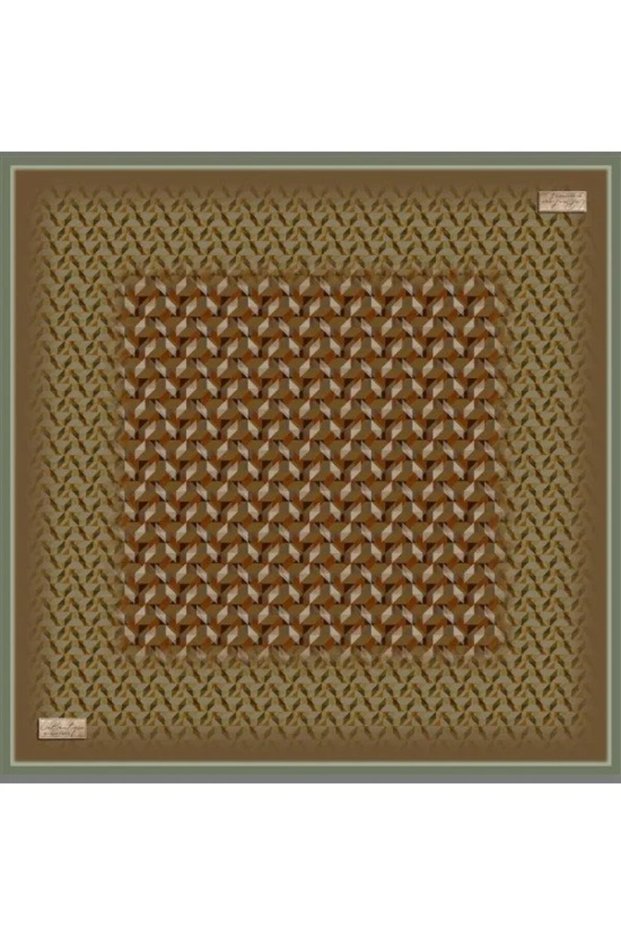 Pure Tivil Silk 2849 03 Camel Geometric Pattern