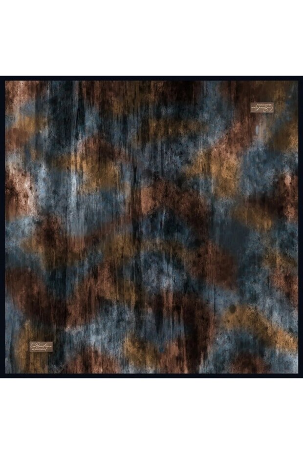 Saf Sura Silk 2820 03 Blue - Brown Batik Pattern