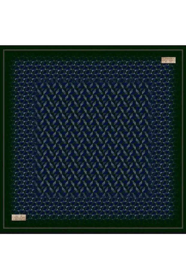 Pure Tivil Silk 2849 10 Emerald Green Geometric Pattern