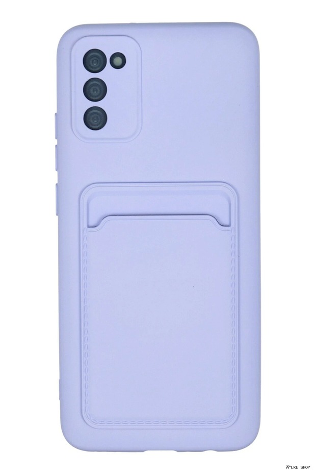 Ilkestor Newface Galaxy A02S Case Kelvin Silicone with Business Card Holder (194255) - Lilac