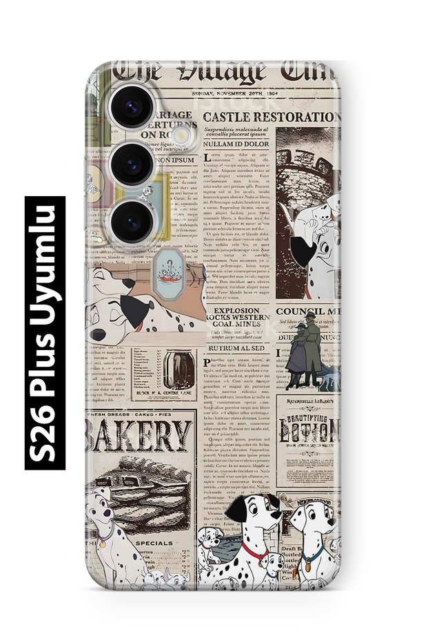 Samsung Galaxy S26 Plus Compatible 101 Dalmatians Patterned Transparent Phone Case