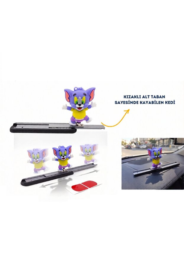 Torpedo Top Decoration Ornament Floating Cat with Adhesive Attachment