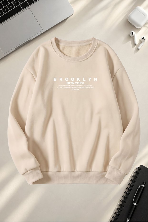 Unisex Printed Crew Neck Sweatshirt