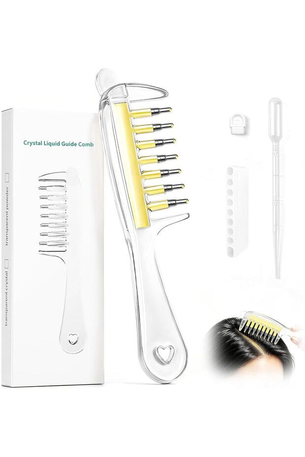 Scalp Oil Applicator Comb, Serums Liquid Quick Root Delivery (Clear)