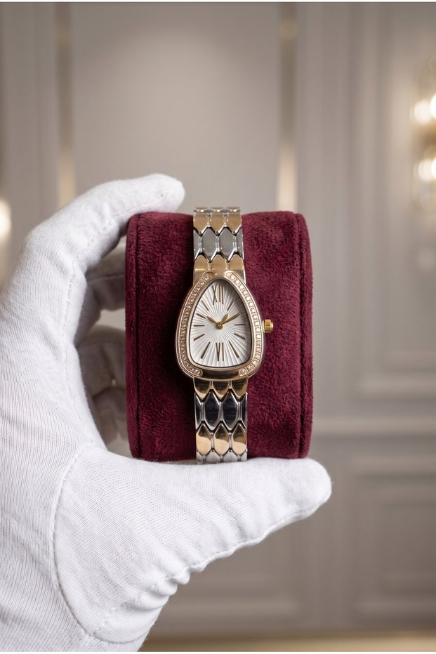 Serpenti Women's Steel Watch Gold & Silver Mix Color Vintage Old Money Elegant Luxury Women's Wristwatch 2026