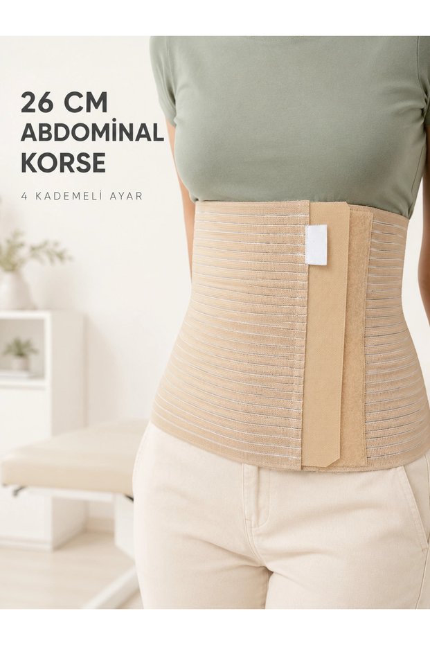 Plentifulabdominal Postpartum Corset 26 cm Wide, 4-Level Adjustable with Velcro