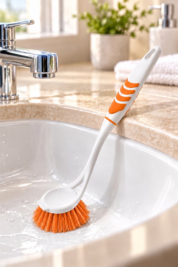Softon Handled Sink Cleaning Brush Bathroom Kitchen Sink and Bathtub Brush