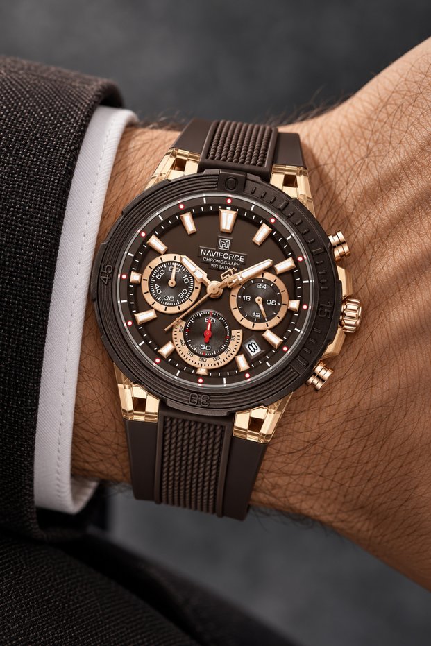New Model Men Wrist Watch with Sililkon Cord Function