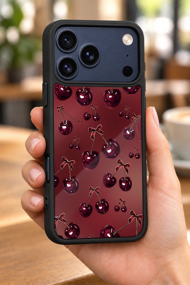 حافظة مقاومة للصدمات متوافقة مع هاتف iPhone 18 Pro مع حماية للكاميرا بنمط فيونك