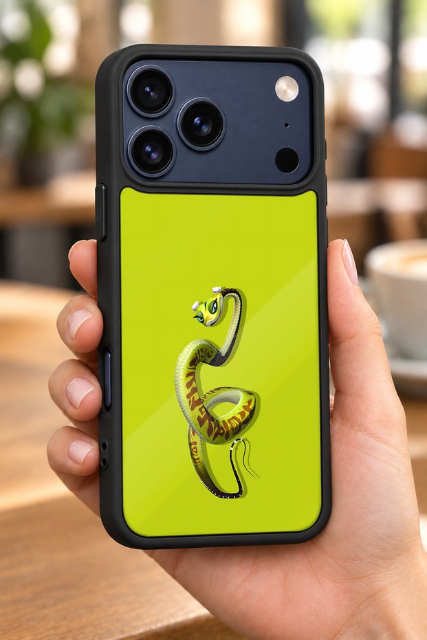 حافظة مقاومة للصدمات متوافقة مع هاتف iPhone 18 Pro مع حماية للكاميرا بنمط سيربنتين