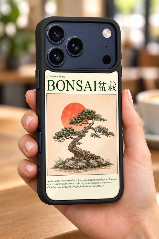 حافظة مقاومة للصدمات متوافقة مع هاتف iPhone 18 Pro مع حماية للكاميرا بنمط ياباني