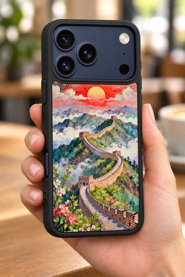 حافظة مقاومة للصدمات متوافقة مع هاتف iPhone 18 Pro مع حماية للكاميرا بنمط سيد ديس