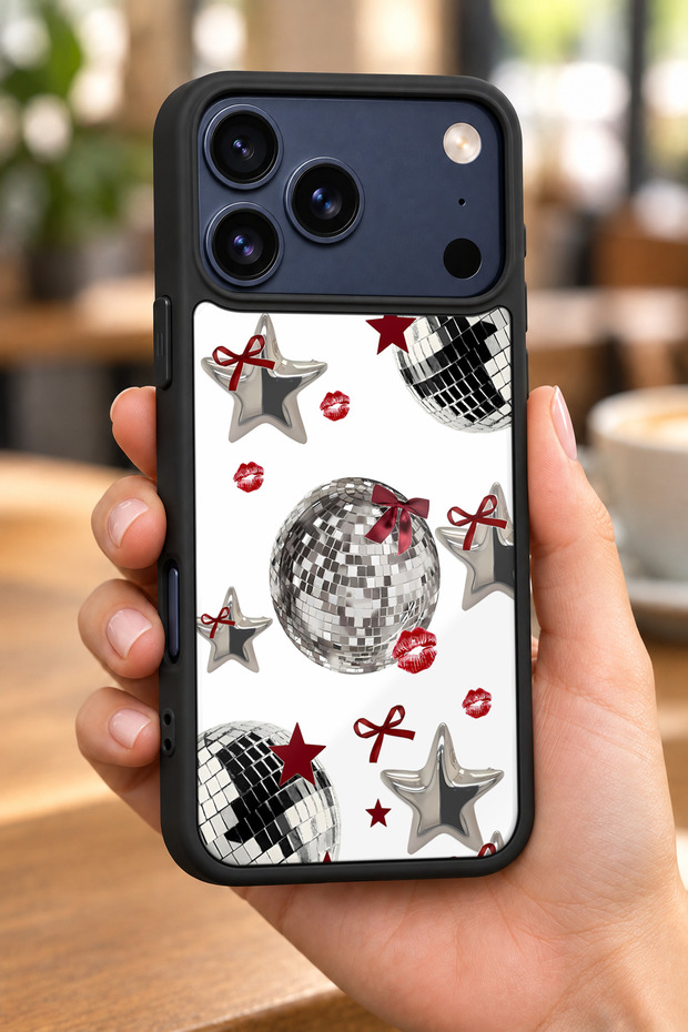 iPhone 18 Pro Max Compatible Coquette Patterned Shockproof Case with Camera Protection