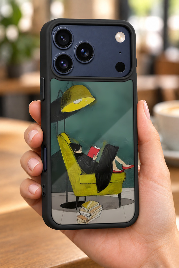 حافظة مقاومة للصدمات متوافقة مع هاتف iPhone 18 Pro مع حماية للكاميرا بنمط القراءة