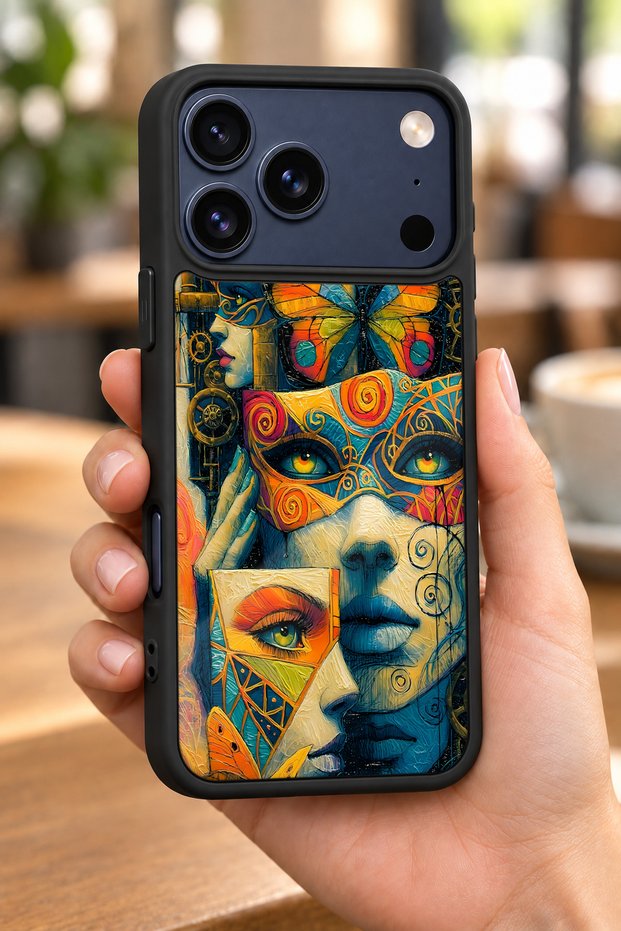 حافظة مقاومة للصدمات متوافقة مع هاتف iPhone 18 Pro Max مع تصميم مزخرف لحماية الكاميرا