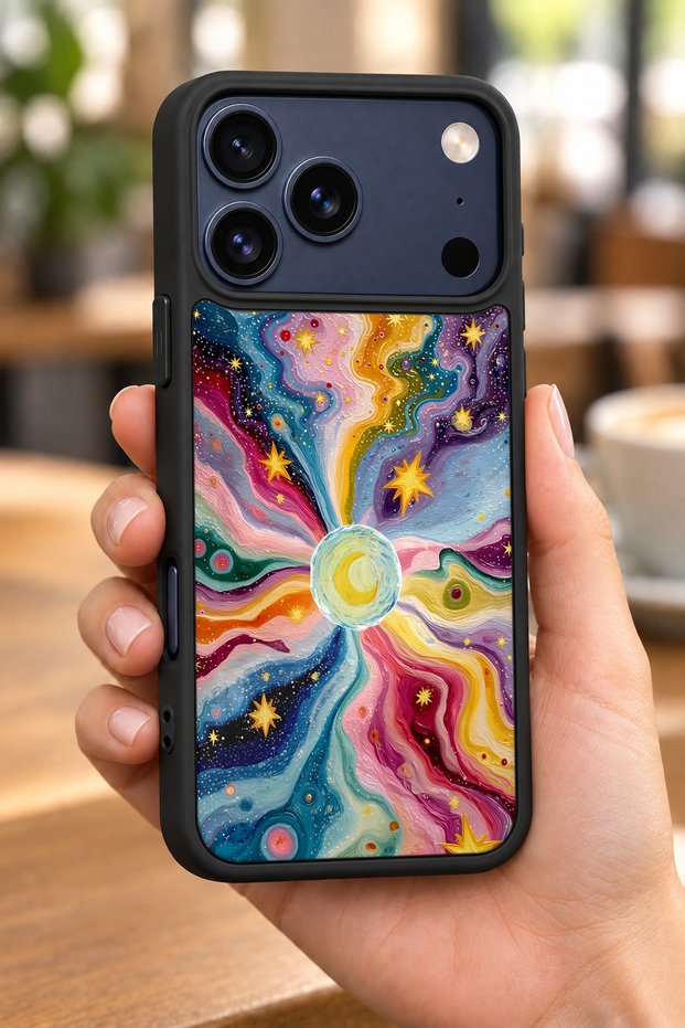 iPhone 18 Pro Max Compatible Cloud Patterned Shockproof Case with Camera Protection
