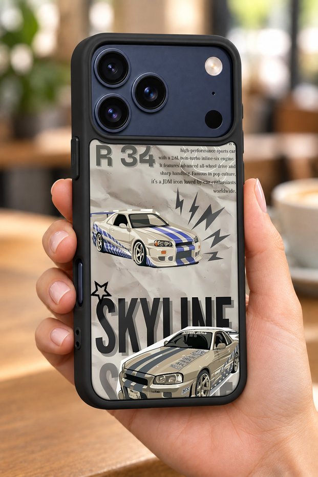حافظة مقاومة للصدمات متوافقة مع هاتف iPhone 18 Pro مع حماية للكاميرا بنمط GTR