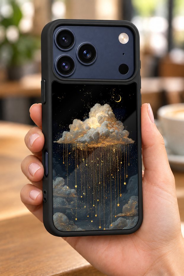 حافظة مقاومة للصدمات متوافقة مع هاتف iPhone 18 Pro مع حماية للكاميرا بنمط Starburst