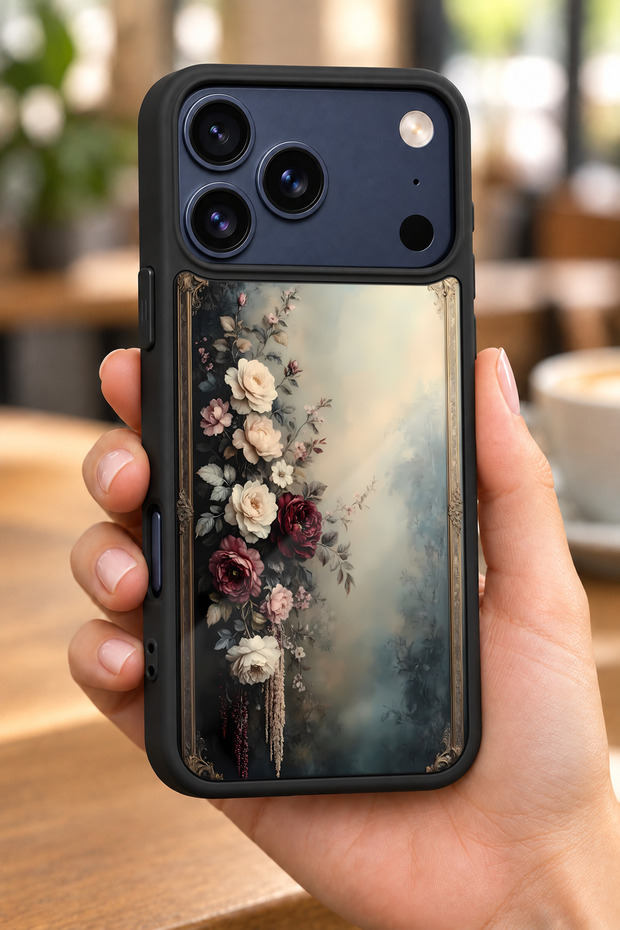 حافظة مقاومة للصدمات متوافقة مع هاتف iPhone 18 Pro Max بنمط عتيق مع حماية للكاميرا