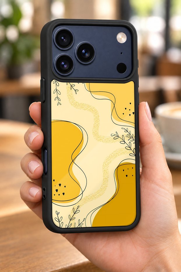 حافظة مقاومة للصدمات متوافقة مع هاتف iPhone 18 Pro Max مع حماية للكاميرا بنمط الأغصان