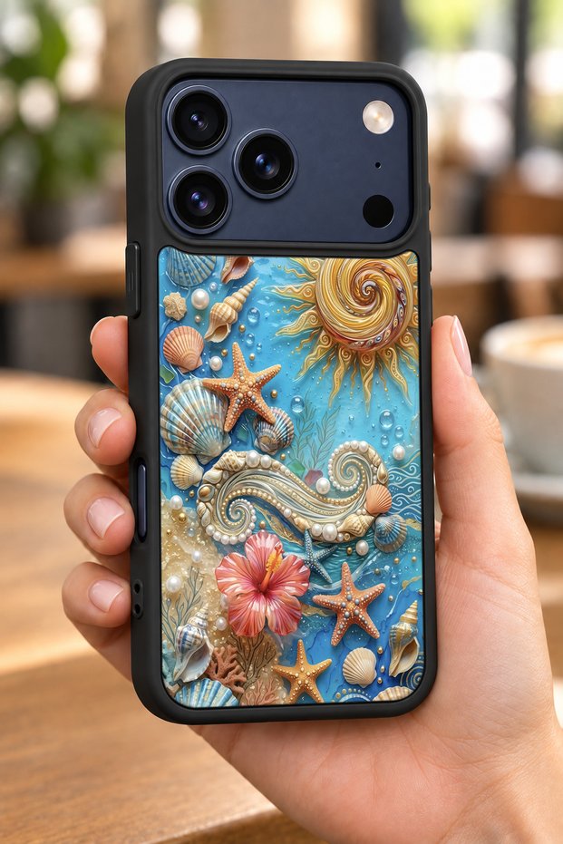 حافظة مقاومة للصدمات متوافقة مع هاتف iPhone 18 Pro مع حماية للكاميرا بنمط المحيط
