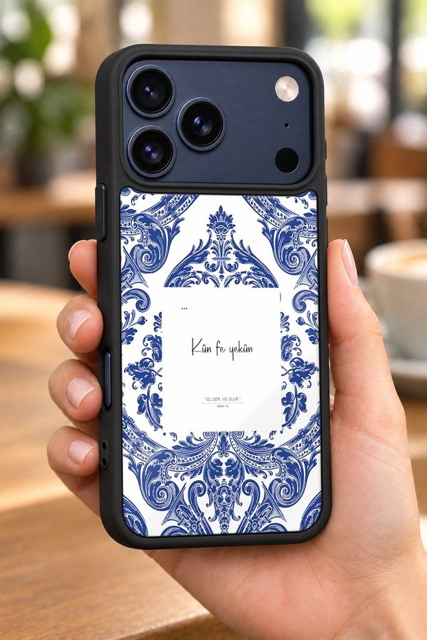حافظة مقاومة للصدمات متوافقة مع هاتف iPhone 18 Pro Max مع حماية للكاميرا بنمط Künfeyekûn