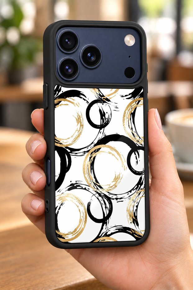 حافظة مقاومة للصدمات متوافقة مع هاتف iPhone 18 Pro مع حماية للكاميرا بنمط دائري
