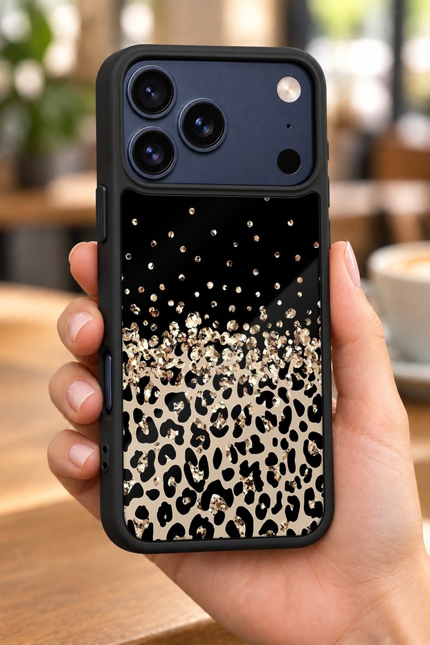 iPhone 18 Pro Compatible Leopard Crossing Pattern Shockproof Case with Camera Protection