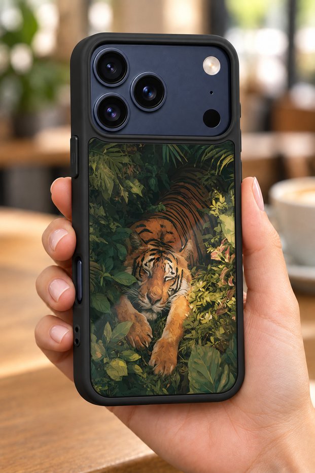 حافظة مقاومة للصدمات متوافقة مع هاتف iPhone 18 Pro مع حماية للكاميرا بنمط Cangıl
