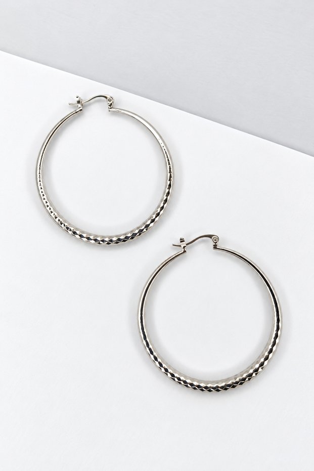 Steel Silver Design Hoop Earrings 316L Stainless Steel Women's Earrings Non Tarnish Anti Allergic