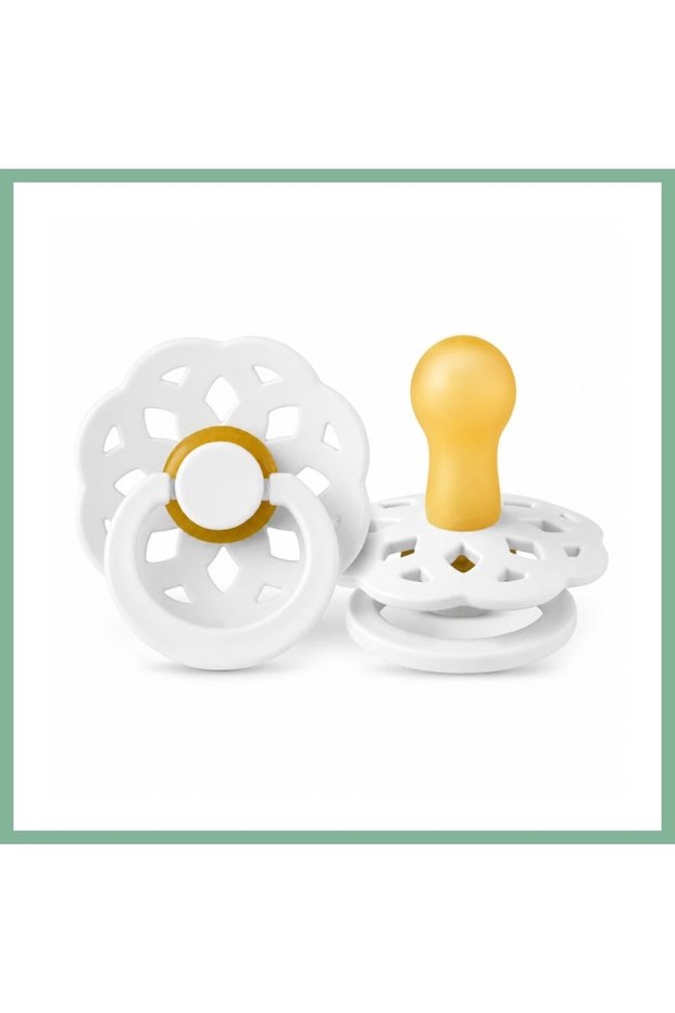 Boheme Rubber Pacifier 0-6 Months White Price Is for One Piece · Color: White Bsk2026