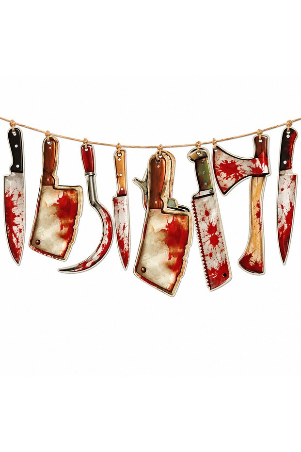 Halloween Bloody Weapon Hanging Garland, 1.5M