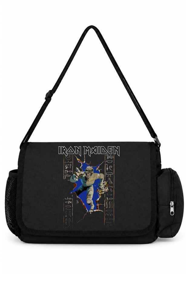 Iron Maiden Rock Metal Music Band Printed School, Sports, Office Multi-Purpose Messenger Bag