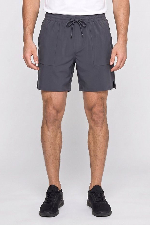 Men 7 Inseam Sportswear Fit Running Shorts, Slate Blue