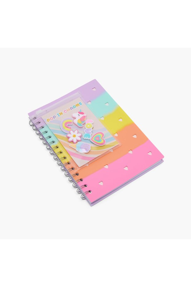 دفتر ملاحظات بتصميم قلب مع تجليد حلزوني