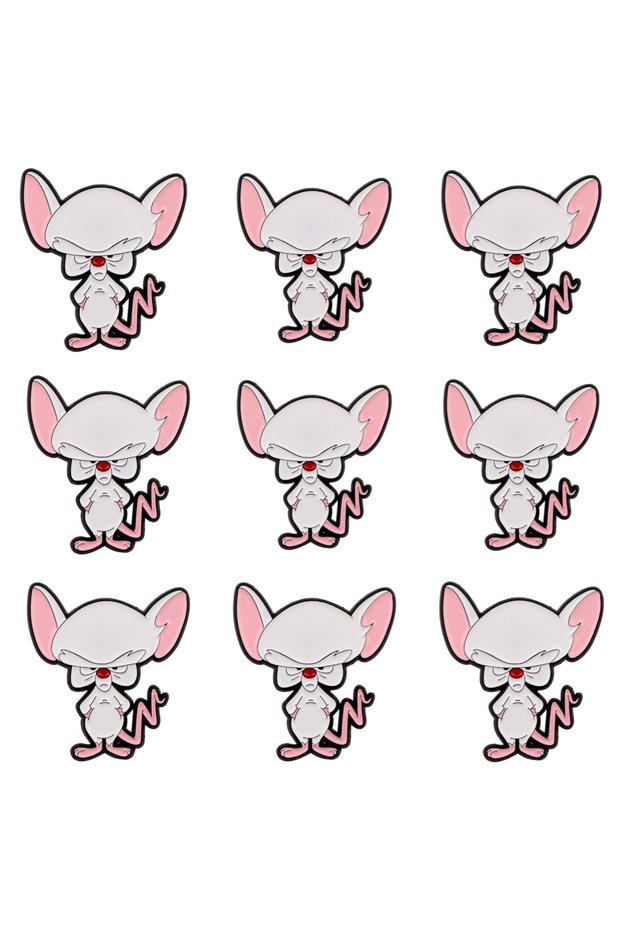 9pcs 9pcs Cute Enamel Pin Set Cartoon Mouse Brooch For Coat Women's Brooches Collar Lapel Pins Metal